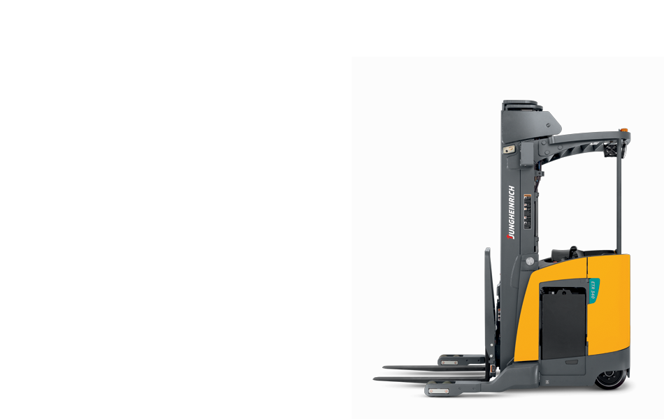 Jungheinrich ETR340 reach truck profile view